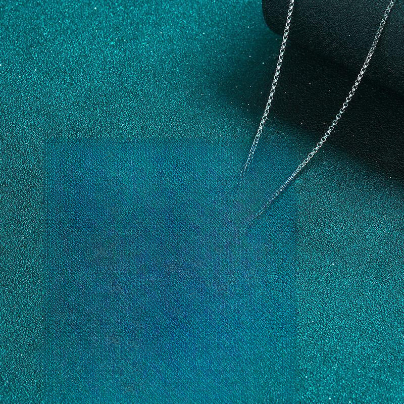 Necklace with 67-Point Moissanite and 8mm Freshwater Pearl Pendant on 24-Inch Silver Chain