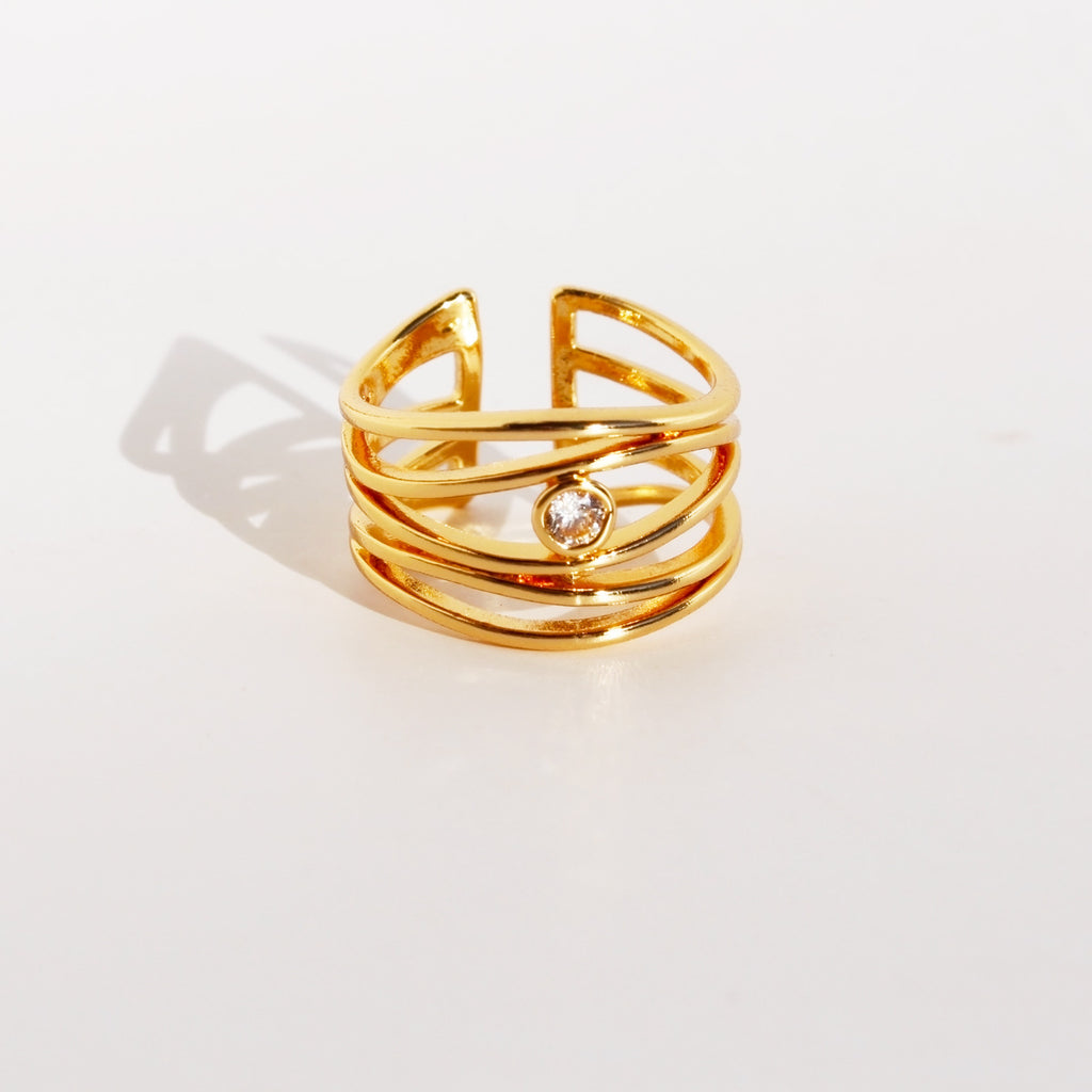 Vintage French Art-Deco Inspired Open Ring