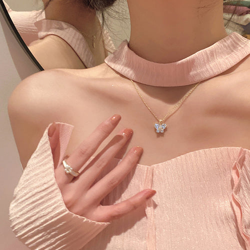 Butterfly Necklace for Women - 2024 Spring Trendy Light Luxury Collarbone Chain