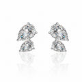 Mossanite Double Pear-Shaped 925 Sterling Silver Earrings