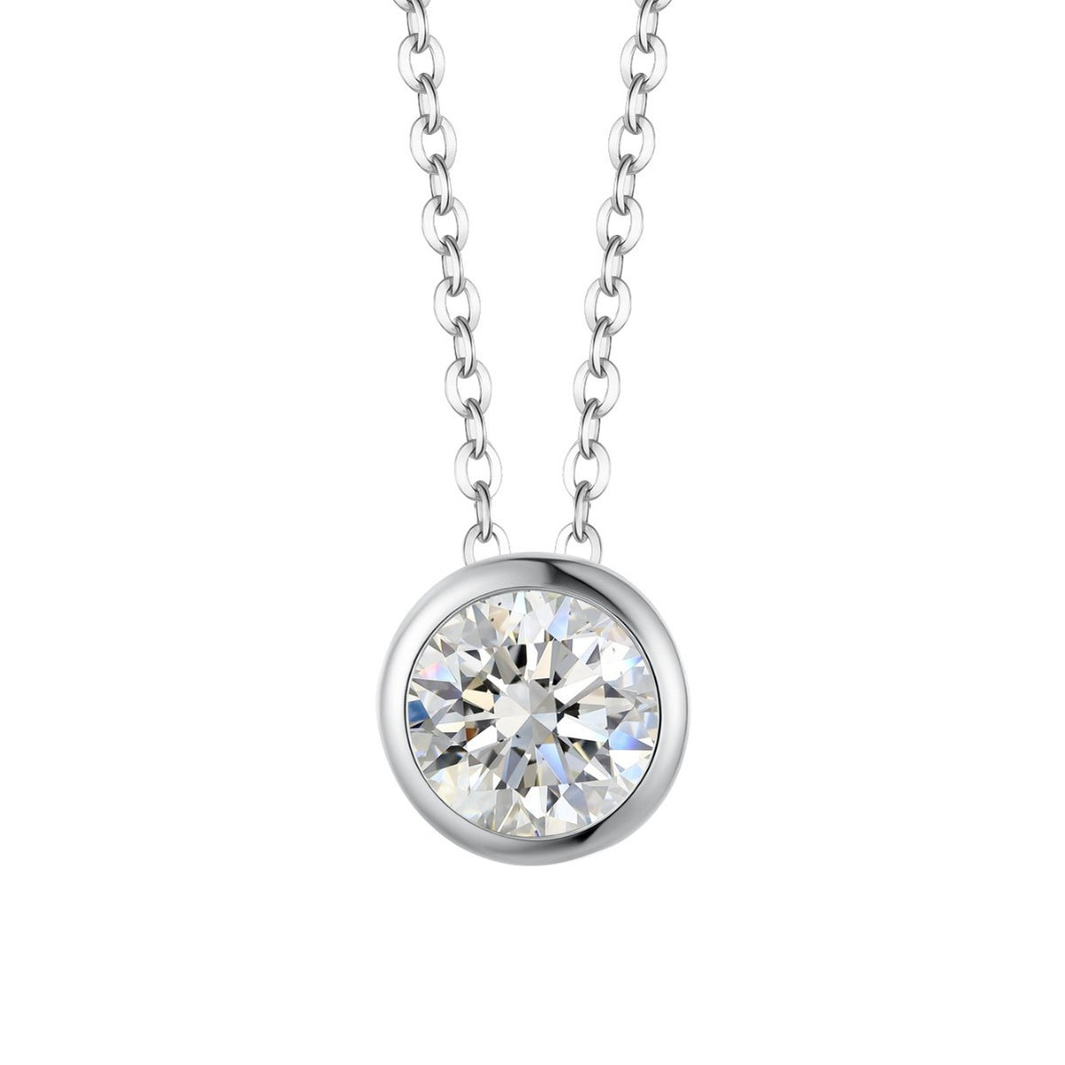 Best-selling Moissanite A Simple  Everyday 925 Sterling Silver Necklace