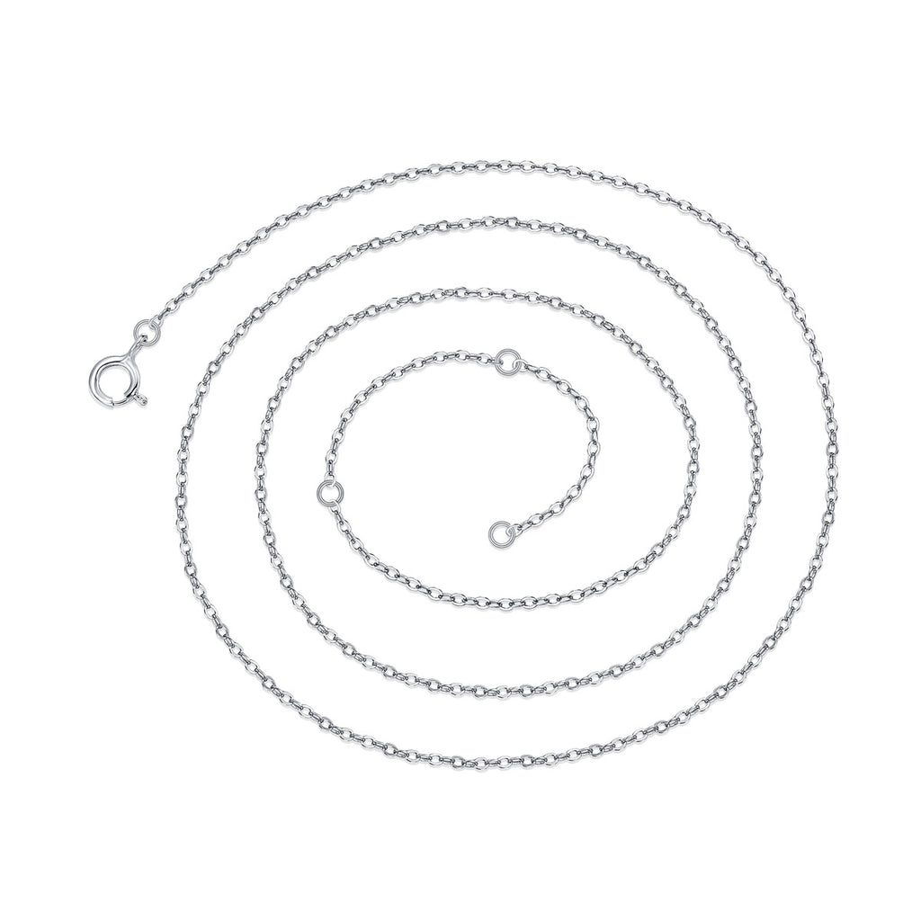 Pure metal minimalism S925 pure silver chain necklace DIY plain chain women's Necklace