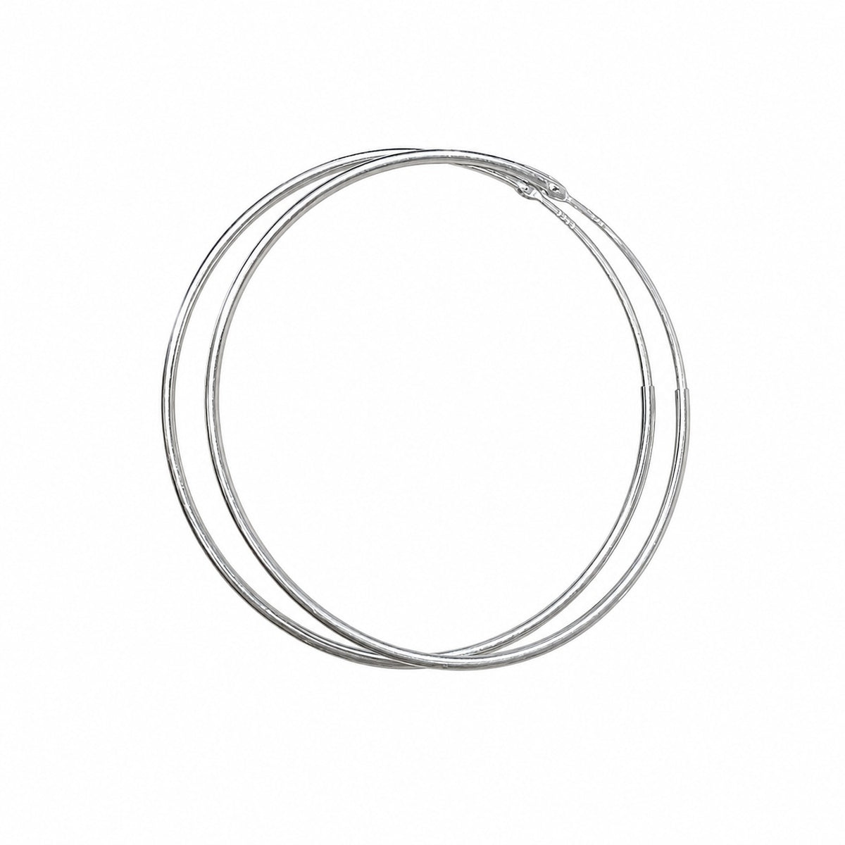 925 Sterling Silver Minimalist Large Hoop Stylish Geometric Earrings