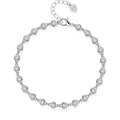 Luxury Bubble Chain Mocanite 925 Sterling Silver Bracelet