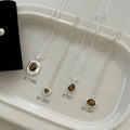 Modern Natural Amber Waterdrop Heart Oval 925 Sterling Silver Necklace