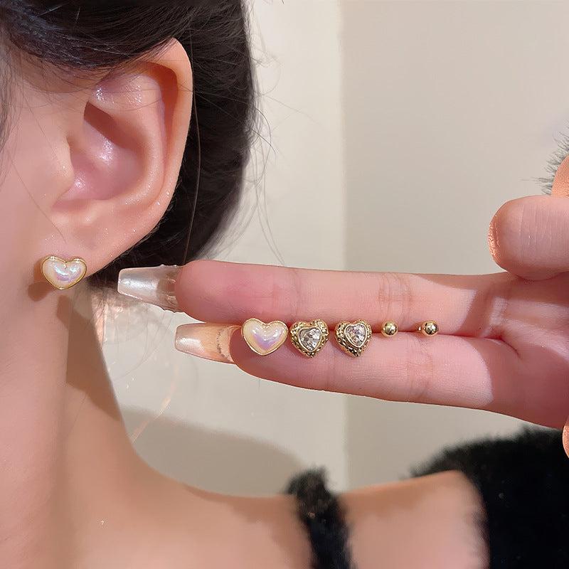 Minimalist Heart Stud Earrings for Women - Sweet and Stylish Design