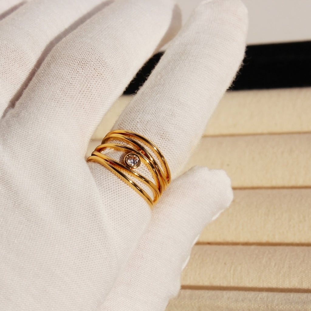 Vintage French Art-Deco Inspired Open Ring