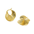 Daily Fashion Jewelry Stylish 925 Sterling Silver Silver Women Irregular Thread Shell Hoop Earrings