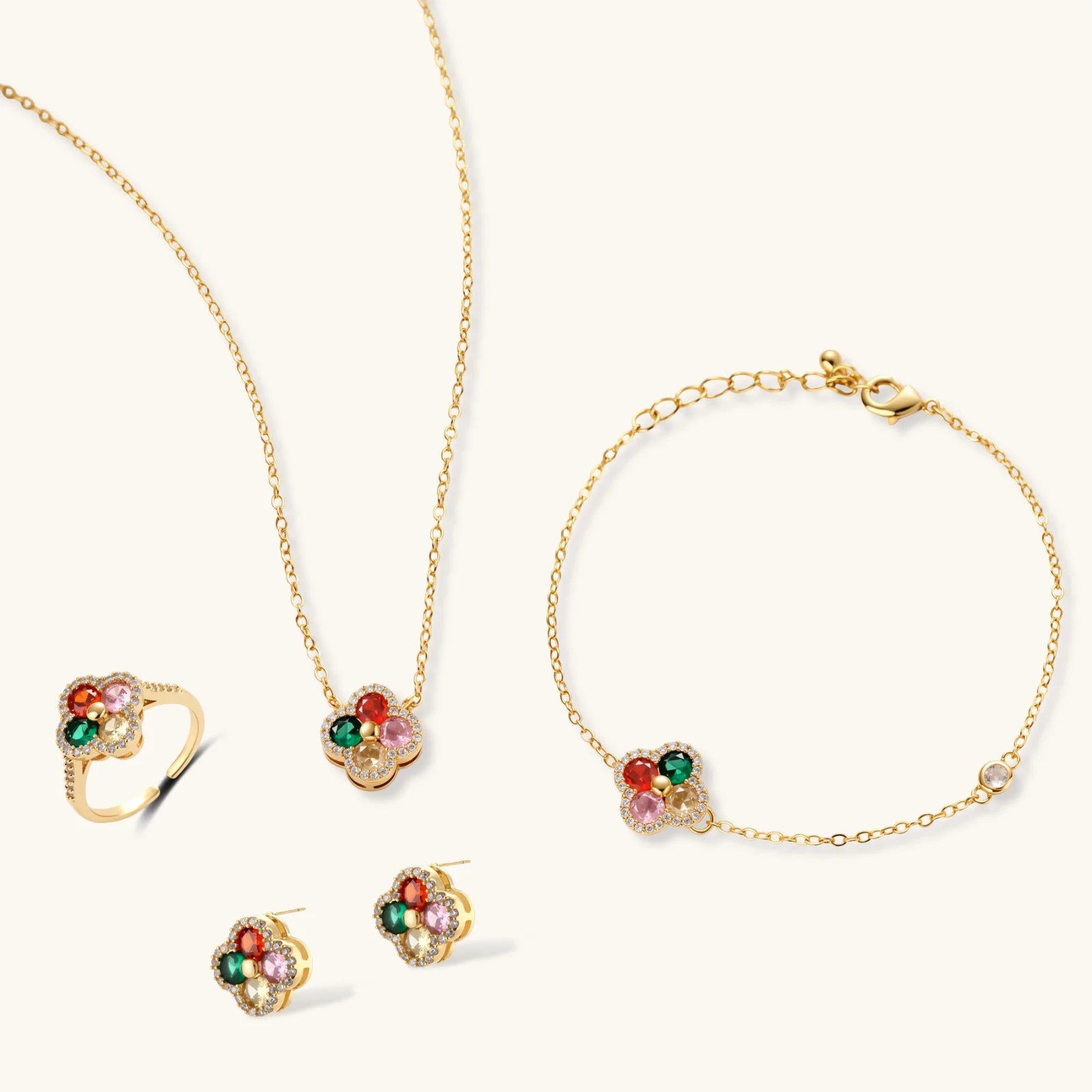 Lucky Clover Jewelry Set by Dilmore