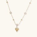 Crystal Heart Charm Necklace by Dilmore