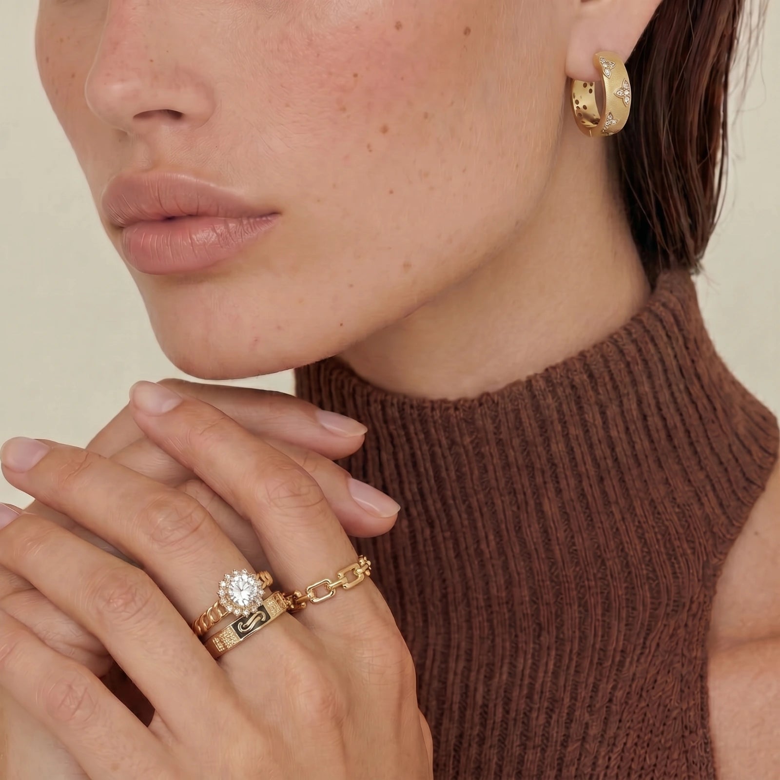 Bloom Hoop Earrings by Dilmore