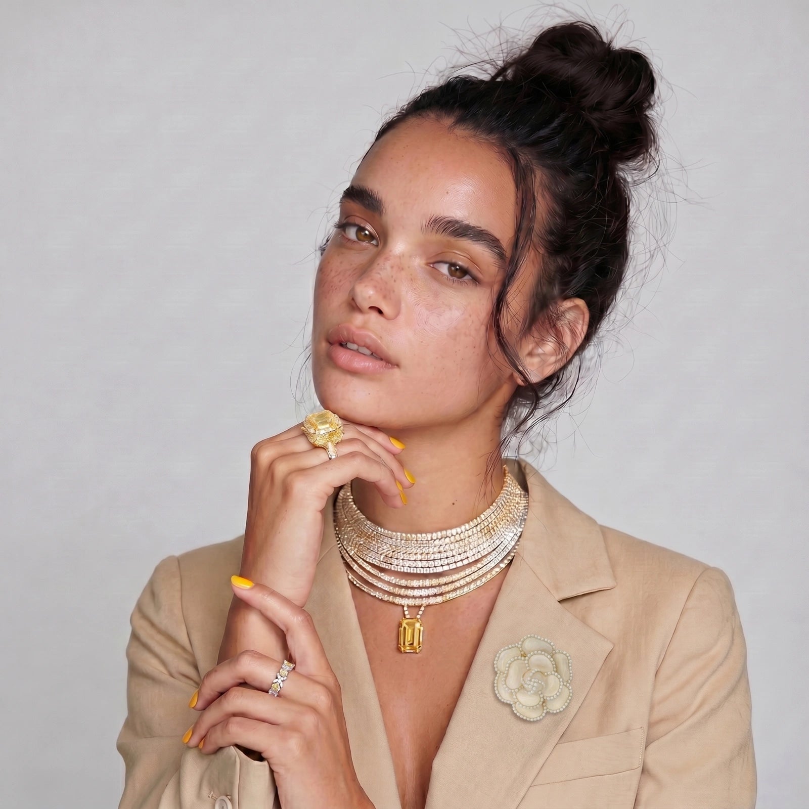 Golden Rose Brooch by Dilmore