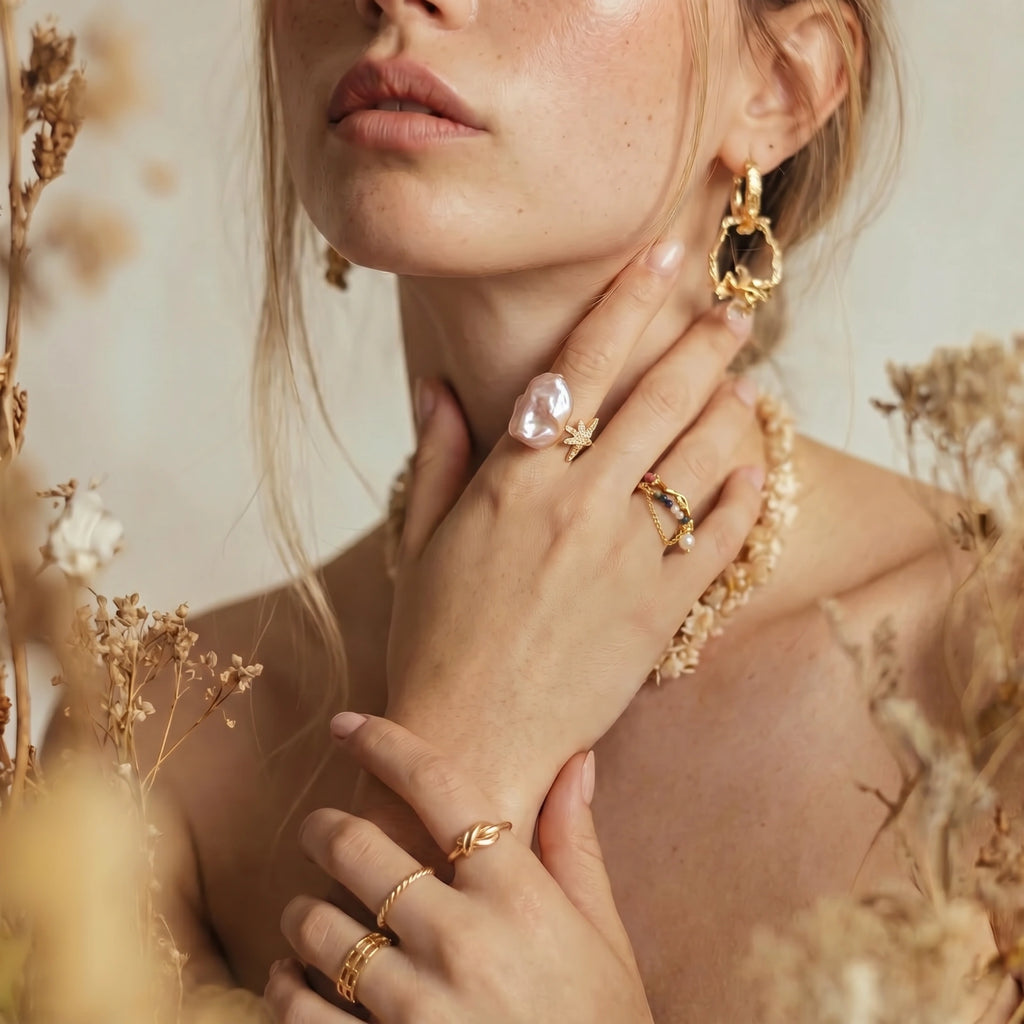 Starlit Pearl Dreams Ring by Dilmore