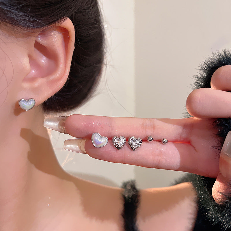 Minimalist Heart Stud Earrings for Women - Sweet and Stylish Design