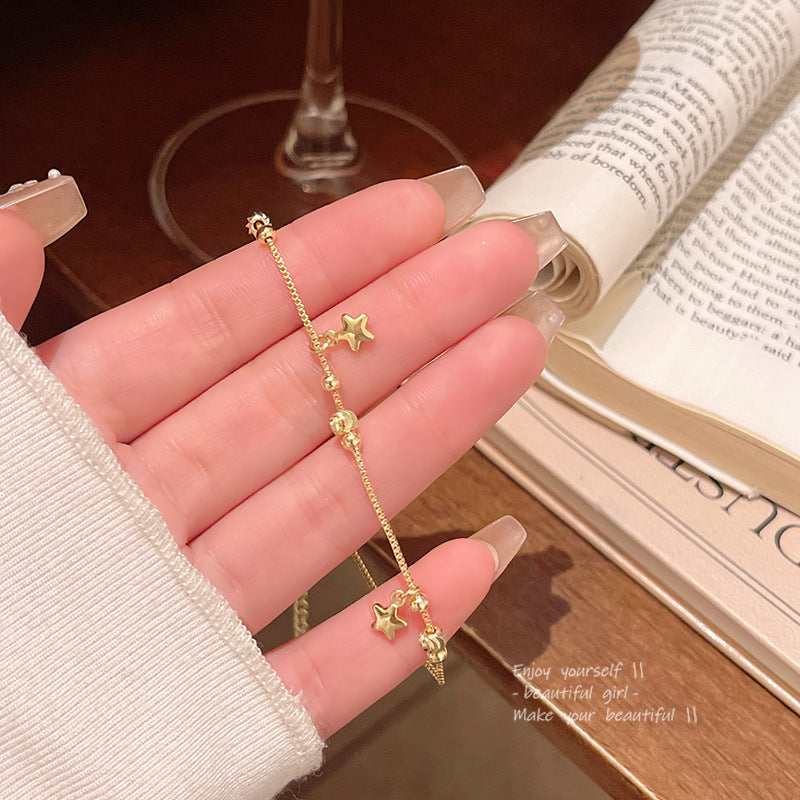 Chic Minimalist Star Bracelet for Women - Gold Geometric Design