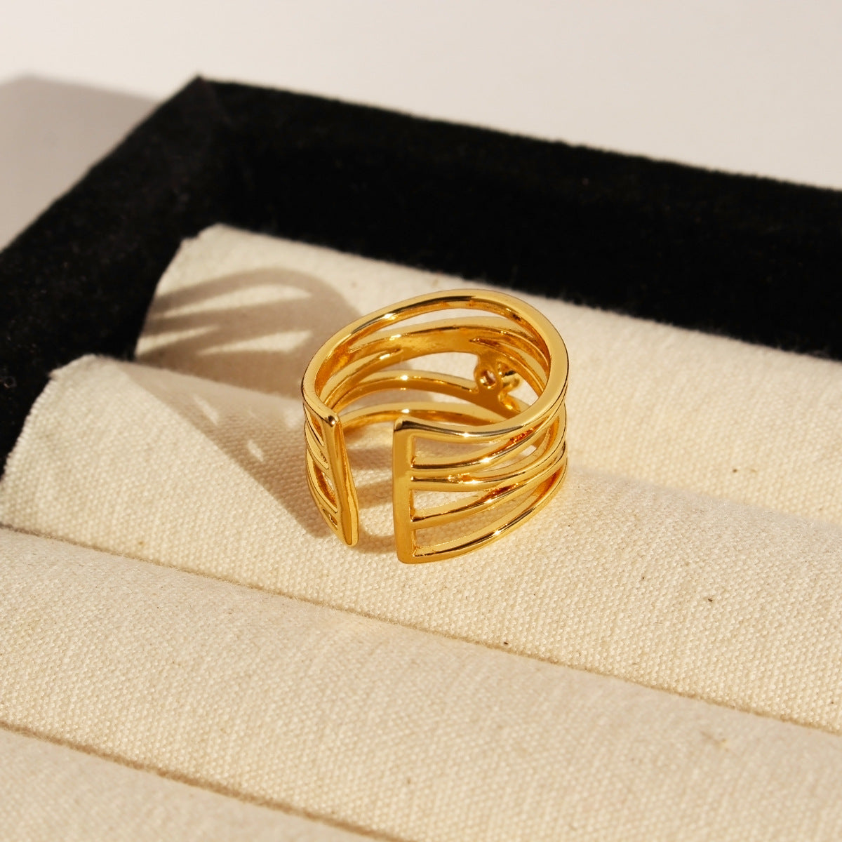 Vintage French Art-Deco Inspired Open Ring