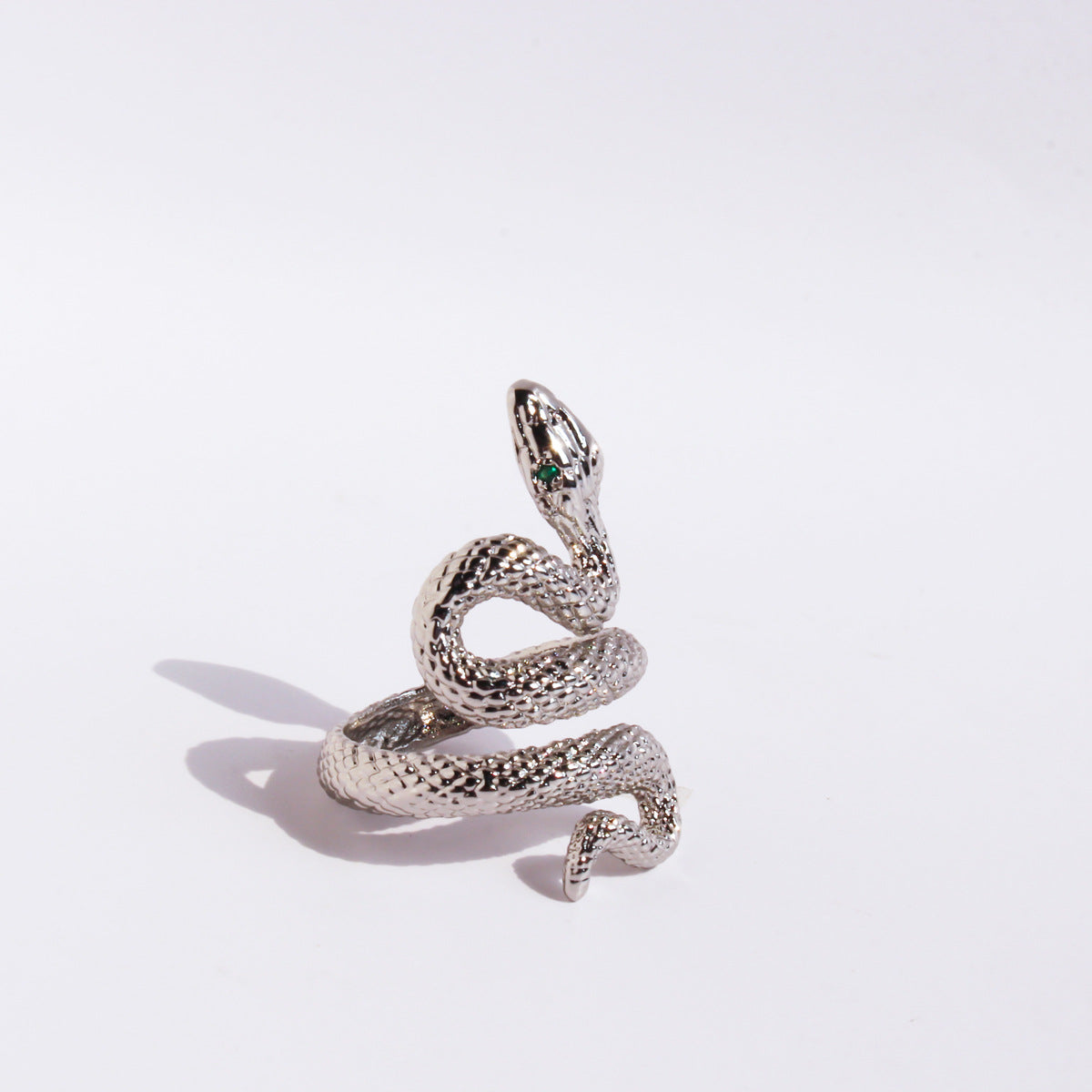 Bold Snake Design Adjustable Ring in Gold & Silver Colors