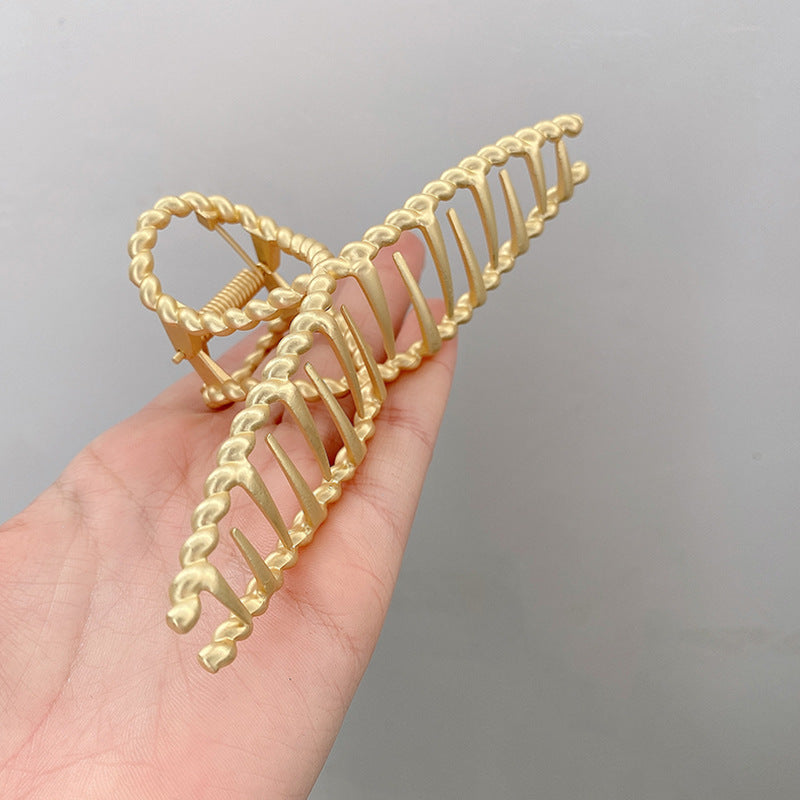 Fashionable Metal Hair Claw Clip for Women - Large Size Minimalist Hair Accessory for Ponytails and Buns