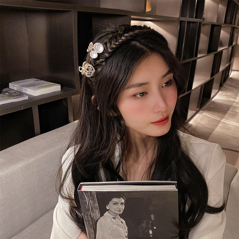 Elegant Pearl and Rhinestone Hair Clips for Women - Small Size High Ponytail and Side Hair Accessories
