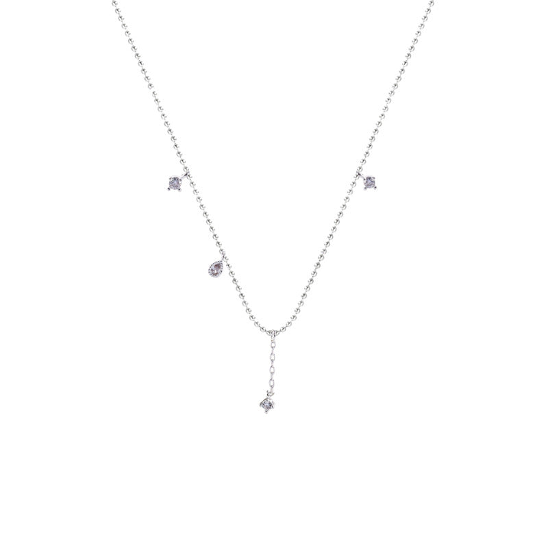Geometric Teardrop Fringe Titanium Steel Necklace for Women