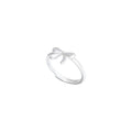 Adjustable Bow Ring for Women - Minimalist Silver-Toned Design