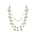 Elegant Blue Zircon Gold Shell Bracelet for Women