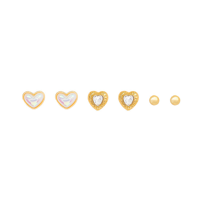 Minimalist Heart Stud Earrings for Women - Sweet and Stylish Design