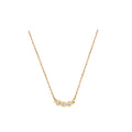 Geometric Single Row Zircon Lock Necklace for Women - Minimalist Gold Pendant Collarbone Chain