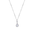 Elegant Waterdrop Zircon Necklace for Women - Minimalist Titanium Steel Chain with Geometric Pendant