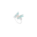Butterfly Adjustable Ring for Women - Elegant and Lightweight Silver-Toned Design