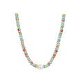 Ethnic Style Beaded Necklace with Faux Pearl Accents for Women