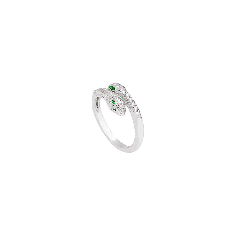 Adjustable Snake-Inspired Diamond Ring for Women - Elegant and Versatile Design