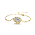 Bracelet S925 Sterling Silver Snake Head Design with Moissanite Stone Fashion Jewelry Set