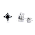 Earrings - 925 Sterling Silver Asymmetric Star Stud Earrings with Moissanite Stones