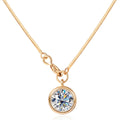 Necklace Sterling Silver Moissanite Bubble Pendant Minimalist Luxury Fashion Jewelry