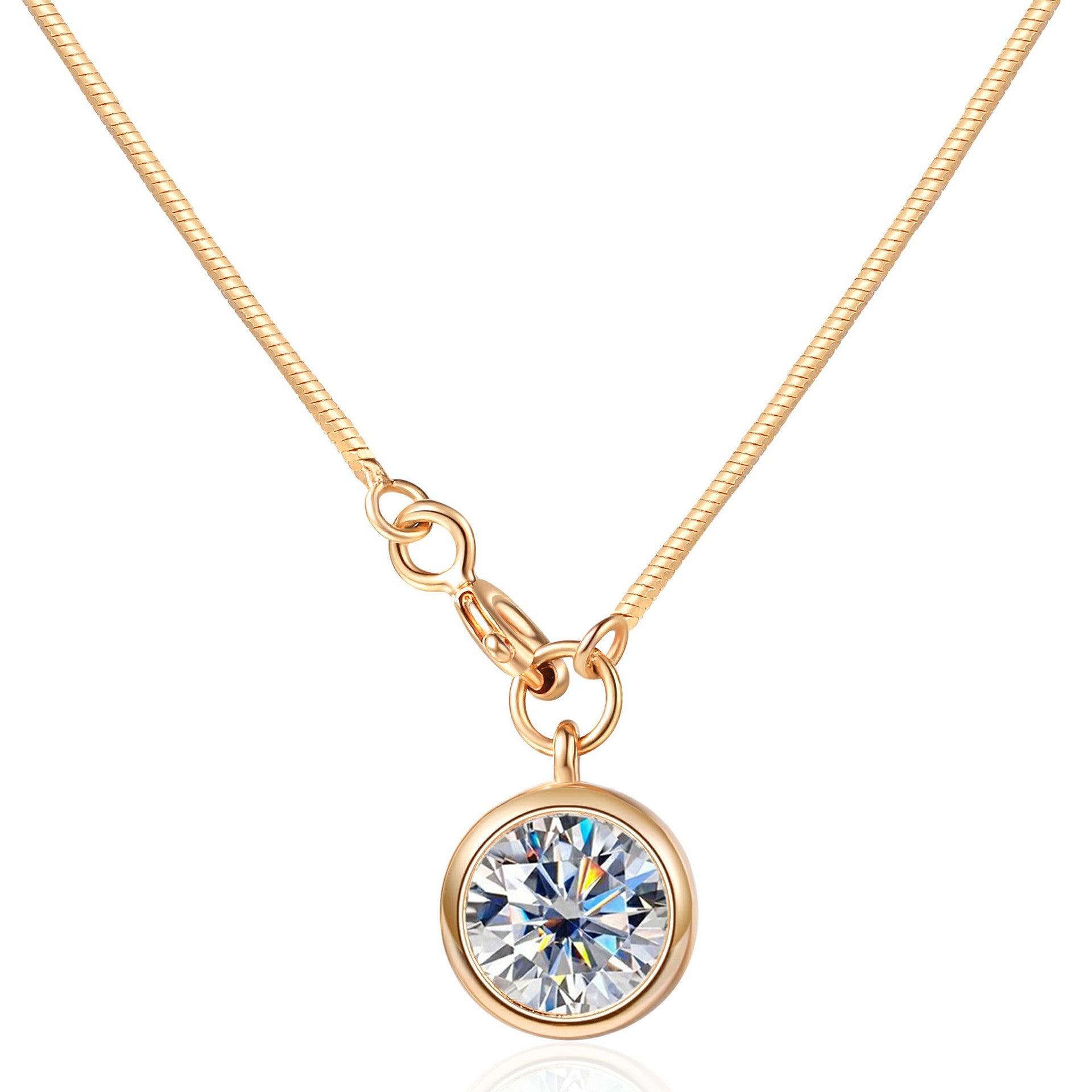 Necklace Sterling Silver Moissanite Bubble Pendant Minimalist Luxury Fashion Jewelry