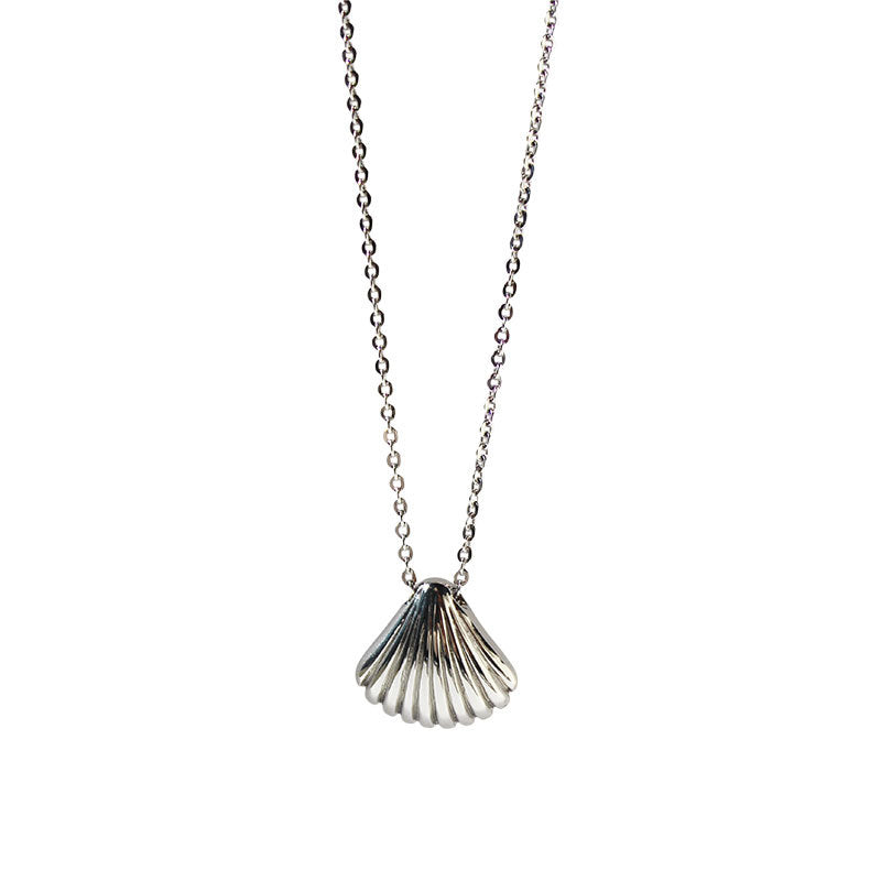 Gold and Silver-Tone Metal Shell Women's Necklace