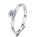 Women's Ring Geometric Bubble Design with 30-Point Moissanite in 925 Sterling Silver for Everyday Elegance