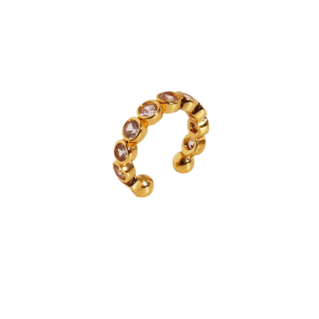Stylish Gold and Rose Gold Geometric Hoop Stud Earrings with Cubic Zirconia, Minimalist Design