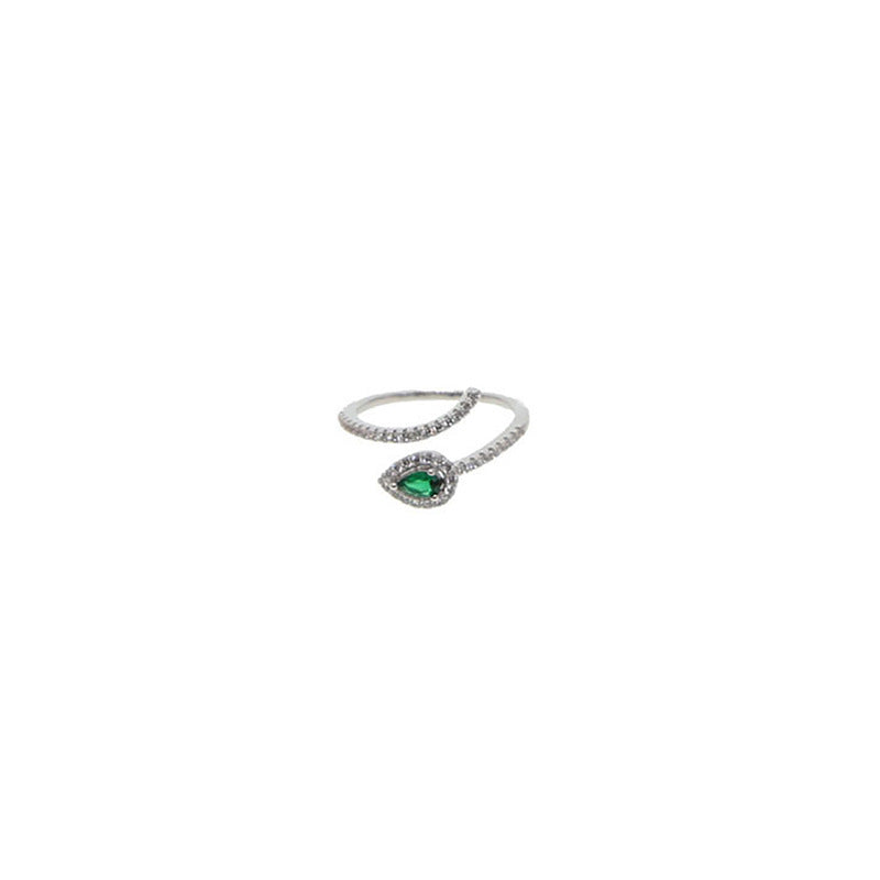 Snake Design Zirconia Open Ring for Women - Dark Minimalist Fashion Statement