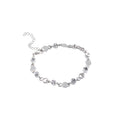 Dainty Heart-Shaped Cubic Zirconia Bracelet for Women - Elegant Korean Style Design