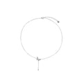 Butterfly Titanium Steel Necklace for Women - Elegant Pearl Collarbone Chain with Delicate Design