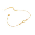 Geometric Circle Titanium Steel Bracelet for Women - Trendy Gold Design