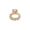 Elegant Pearl and Rhinestone Hair Clips for Women - Small Size High Ponytail and Side Hair Accessories