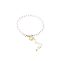 Lucky Charm Pearl Beaded Bracelet for Women with Geometric Design