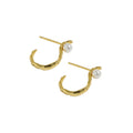 Women S Shape Round Shell Pearl 925 Sterling Silver Hoop Earrings