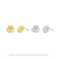 cute scallop shaped wholesale, exquisite lucky flower earrings