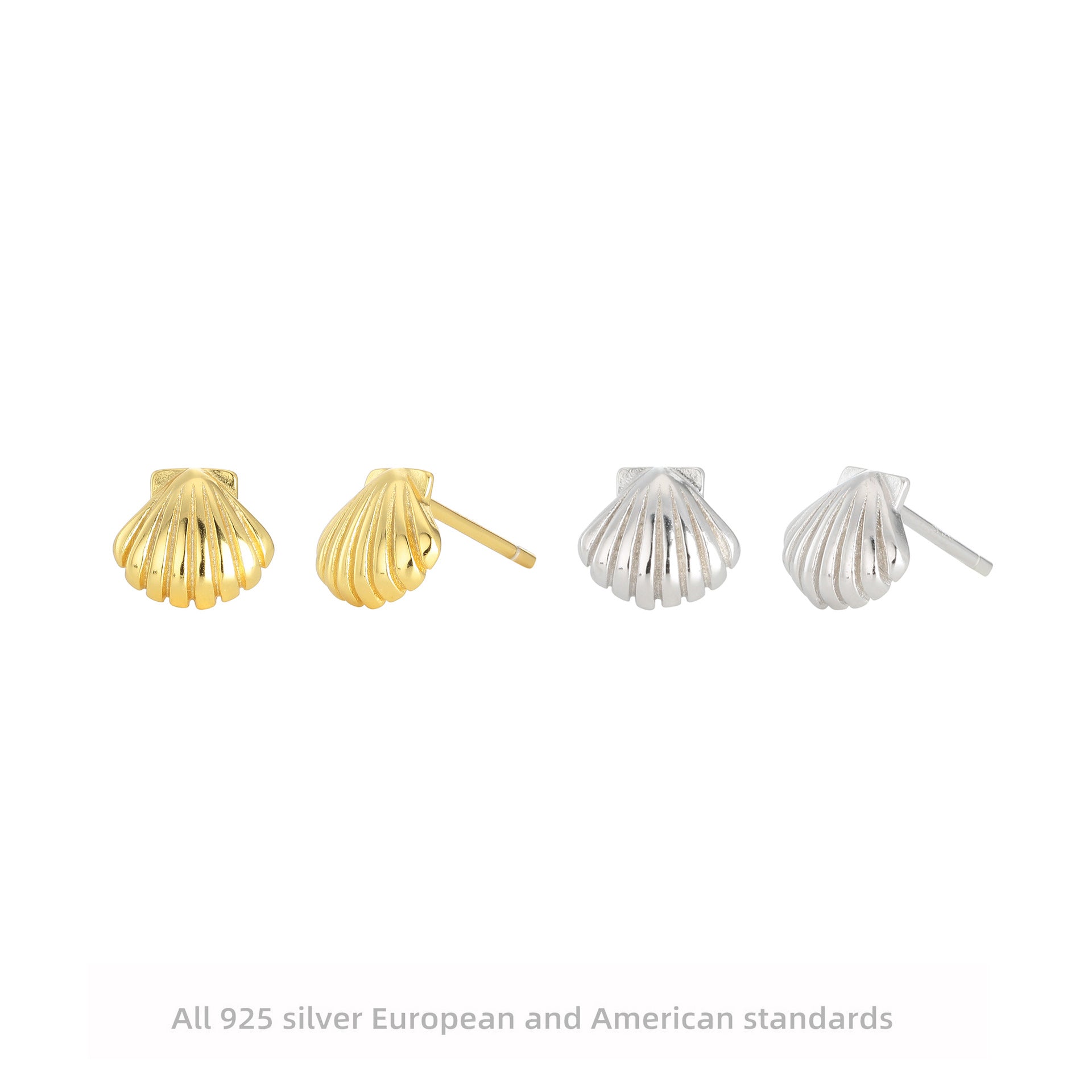 cute scallop shaped wholesale, exquisite lucky flower earrings