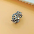Men's Vintage Pig Nose Chain 925 Sterling Silver Adjustable Ring
