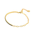 Classic Round-Cut 925 Sterling Silver CZ Gemstone Tennis Bracelet